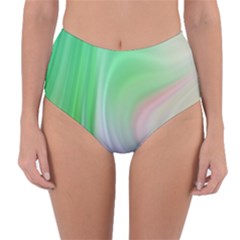 Gradient Green Blue Reversible High-waist Bikini Bottoms by ConteMonfrey