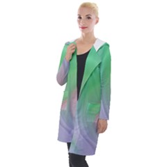 Gradient Green Blue Hooded Pocket Cardigan by ConteMonfrey