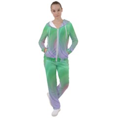 Gradient Green Blue Women s Tracksuit by ConteMonfrey