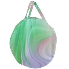 Gradient Green Blue Giant Round Zipper Tote by ConteMonfrey