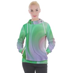 Gradient Green Blue Women s Hooded Pullover by ConteMonfrey