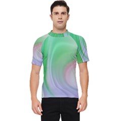 Gradient Green Blue Men s Short Sleeve Rash Guard by ConteMonfrey