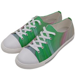 Gradient Green Blue Women s Low Top Canvas Sneakers by ConteMonfrey