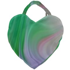 Gradient Green Blue Giant Heart Shaped Tote