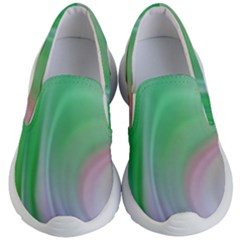 Gradient Green Blue Kids Lightweight Slip Ons by ConteMonfrey