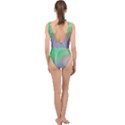 Gradient green blue Center Cut Out Swimsuit View2