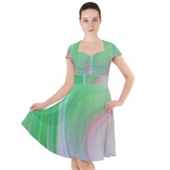 Gradient Green Blue Cap Sleeve Midi Dress by ConteMonfrey