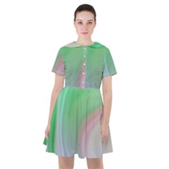 Gradient Green Blue Sailor Dress by ConteMonfrey