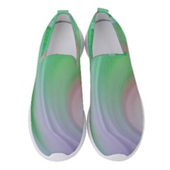 Gradient Green Blue Women s Slip On Sneakers by ConteMonfrey