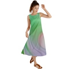 Gradient Green Blue Summer Maxi Dress by ConteMonfrey