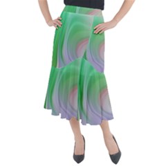 Gradient Green Blue Midi Mermaid Skirt by ConteMonfrey