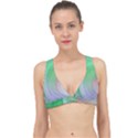 Gradient green blue Classic Banded Bikini Top View1