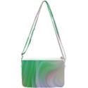 Gradient green blue Double Gusset Crossbody Bag View1