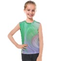 Gradient green blue Kids  Mesh Tank Top View1