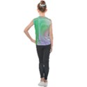 Gradient green blue Kids  Mesh Tank Top View2