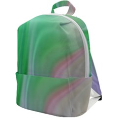 Gradient Green Blue Zip Up Backpack by ConteMonfrey