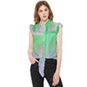 Gradient green blue Frill Detail Shirt View1