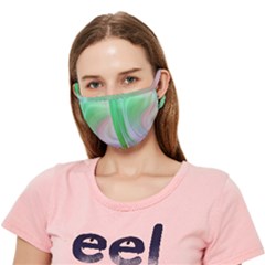 Gradient Green Blue Crease Cloth Face Mask (adult) by ConteMonfrey