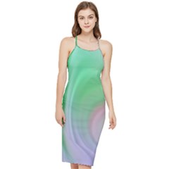 Gradient Green Blue Bodycon Cross Back Summer Dress by ConteMonfrey