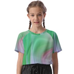 Gradient Green Blue Kids  Basic Tee by ConteMonfrey