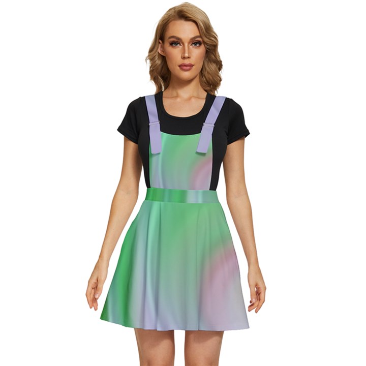 Gradient green blue Apron Dress