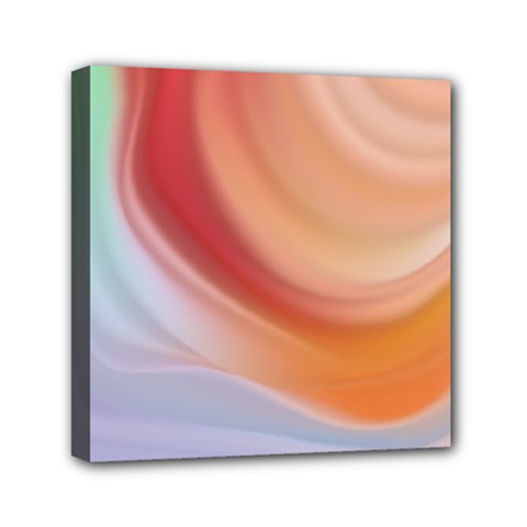 Gradient  Orange Green Red Mini Canvas 6  X 6  (stretched) by ConteMonfrey