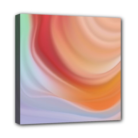 Gradient  Orange Green Red Mini Canvas 8  X 8  (stretched) by ConteMonfrey