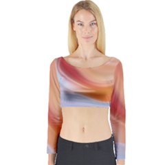 Gradient  Orange Green Red Long Sleeve Crop Top by ConteMonfrey