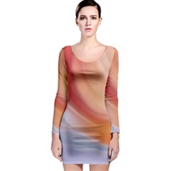 Gradient  Orange Green Red Long Sleeve Bodycon Dress by ConteMonfrey