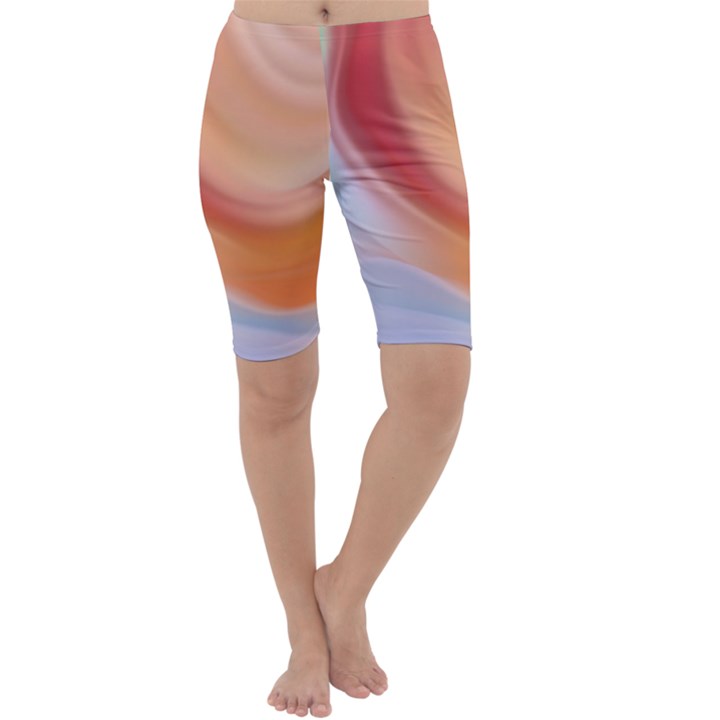 Gradient  orange green red Cropped Leggings 