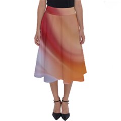 Gradient  Orange Green Red Perfect Length Midi Skirt by ConteMonfrey