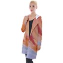 Gradient  orange green red Hooded Pocket Cardigan View1