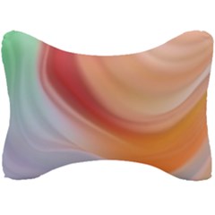 Gradient  Orange Green Red Seat Head Rest Cushion by ConteMonfrey