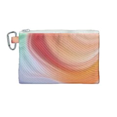 Gradient  Orange Green Red Canvas Cosmetic Bag (medium) by ConteMonfrey