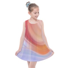 Gradient  Orange Green Red Kids  Summer Dress by ConteMonfrey