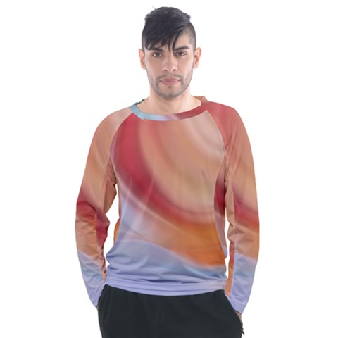 Gradient  Orange Green Red Men s Long Sleeve Raglan Tee by ConteMonfrey