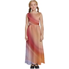 Gradient  Orange Green Red Kids  Satin Sleeveless Maxi Dress by ConteMonfrey