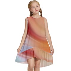 Gradient  Orange Green Red Kids  Frill Swing Dress by ConteMonfrey