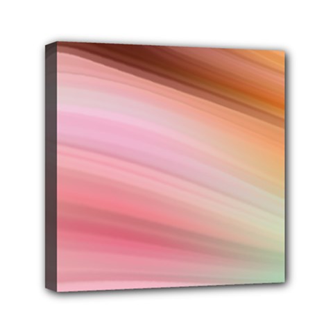 Gradient Brown, Green, Pink, Orange Mini Canvas 6  X 6  (stretched) by ConteMonfrey