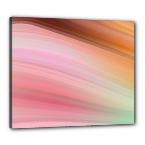 Gradient Brown, Green, Pink, Orange Canvas 24  X 20  (stretched) by ConteMonfrey