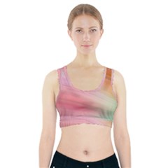 Gradient Brown, Green, Pink, Orange Sports Bra With Pocket by ConteMonfrey