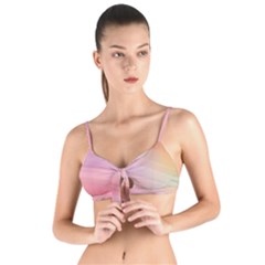 Gradient Brown, Green, Pink, Orange Tie Up Cut Bikini Top by ConteMonfrey