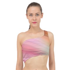 Gradient Brown, Green, Pink, Orange Spliced Up Bikini Top  by ConteMonfrey