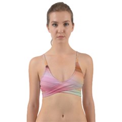 Gradient Brown, Green, Pink, Orange Wrap Around Bikini Top by ConteMonfrey