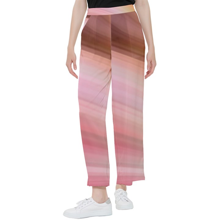 Gradient brown, green, pink, orange Women s Pants 