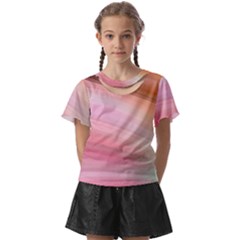 Gradient Brown, Green, Pink, Orange Kids  Front Cut Tee by ConteMonfrey