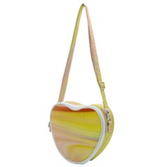 Gradient Orange, Red Heart Shoulder Bag by ConteMonfrey