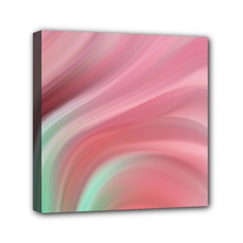 Gradient Pink Green Mini Canvas 6  X 6  (stretched) by ConteMonfrey