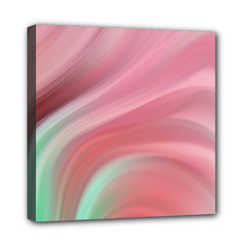 Gradient Pink Green Mini Canvas 8  X 8  (stretched) by ConteMonfrey