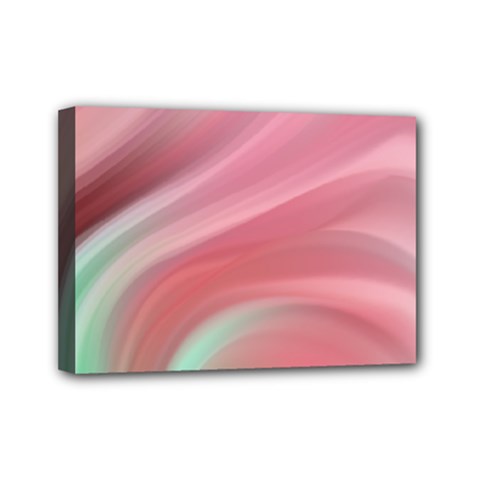 Gradient Pink Green Mini Canvas 7  X 5  (stretched) by ConteMonfrey